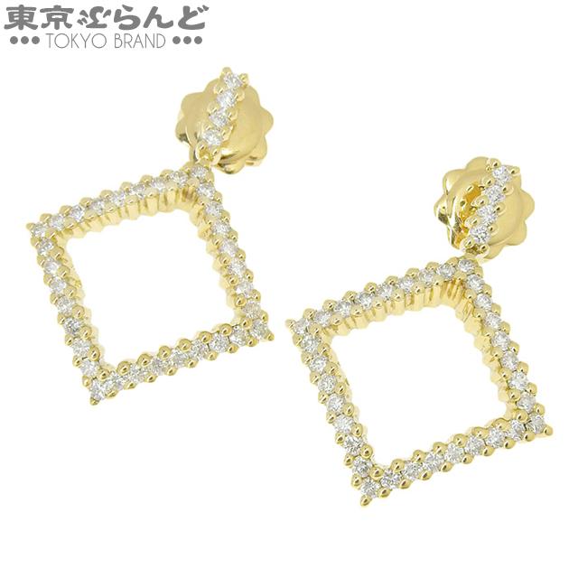 ヴェイド VAID ROMA ダイヤモンド スクエア ピアス イエローゴールド  