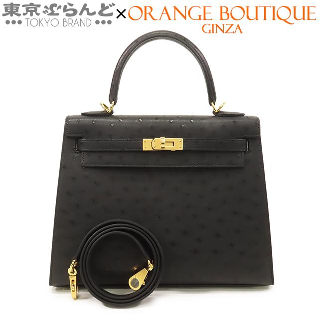 エルメス HERMES ケリー 25 Z刻印 黒 ブラック ゴールド金具 