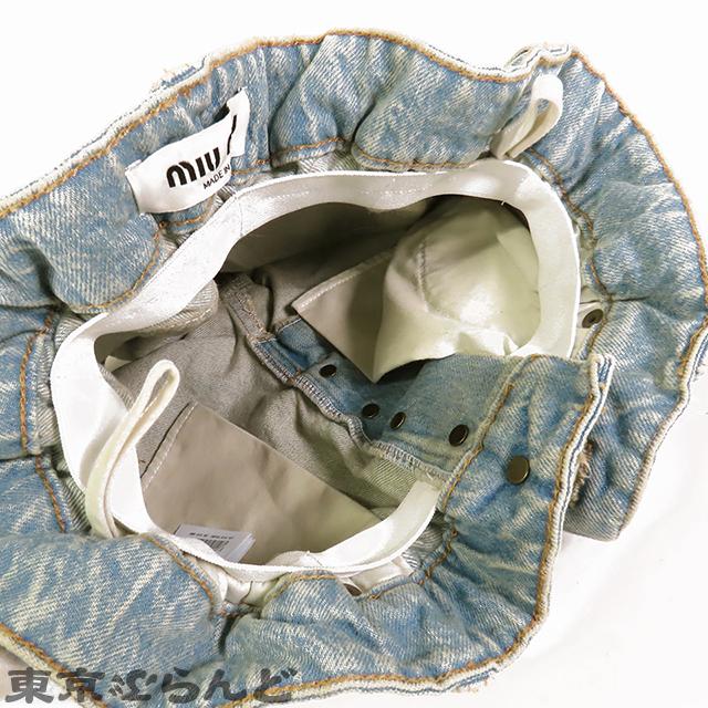 miu ミュウミュウ MIUMIU デニム ショートパンツ ロゴ GWP300 miu ミュウミュウ MIUMIU デニム ショートパンツ ロゴ GWP300