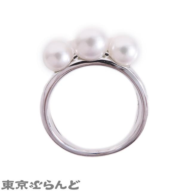 15/田崎真珠 タサキ K18WG デインジャー パール リング 指輪