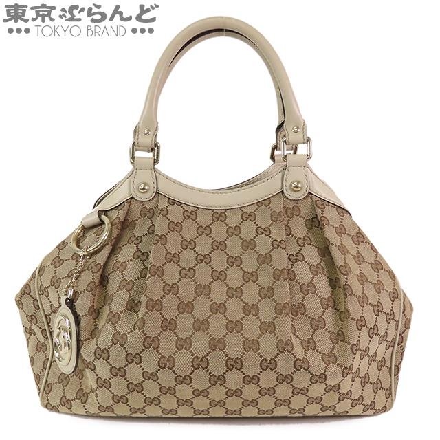 グッチ 211944 トートバッグ ベージュ  GUCCI スーキーバッグ GGキャンバス GUCCI（グッチ） スーキー 211944 ベージュxオフホワイト GGキャンバス