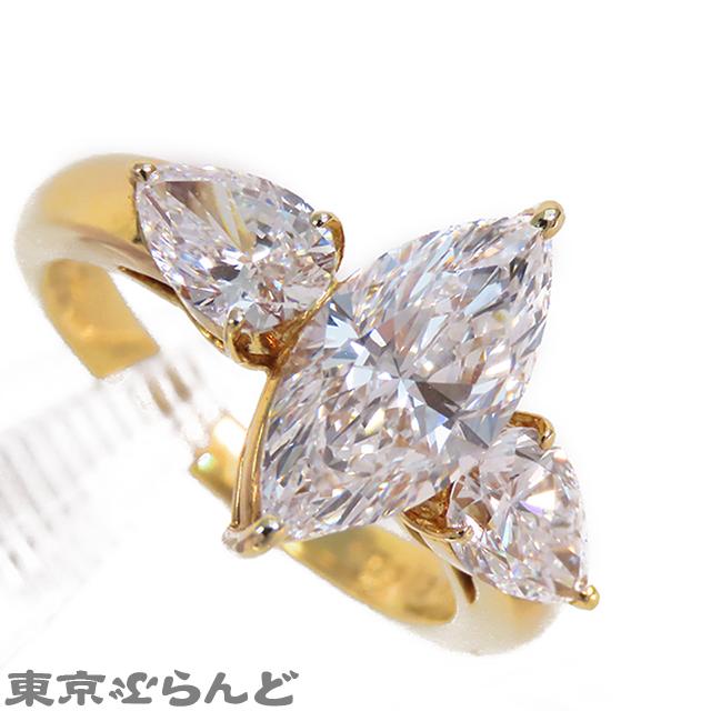 MIKIMOTO ミキモト マーキスカット ダイヤモンド リング K18YG MIKIMOTO ミキモト マーキスカット ダイヤモンド リング K18YG