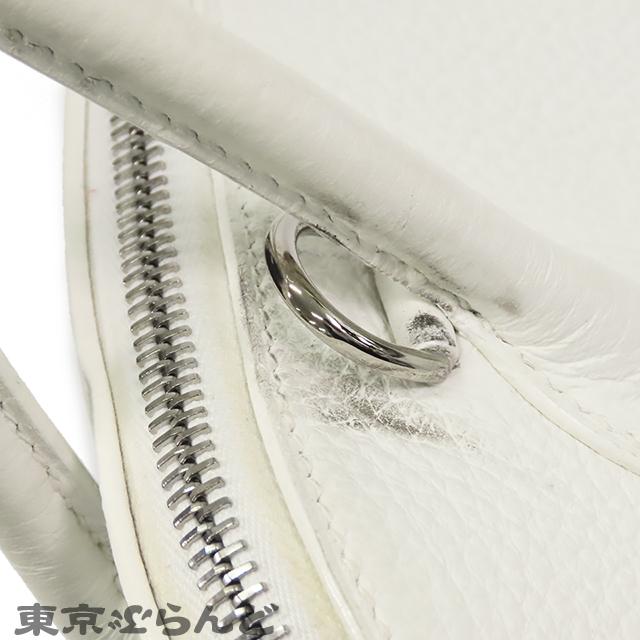 HERMES エルメス ボリード 31 □J刻印 白 ホワイト シルバー金具 