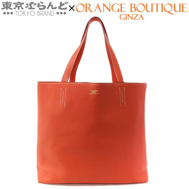 エルメス ドゥブルセンス45 リバーシブル トートバッグ バッグ レディース HERMES（エルメス） ドゥブルセンス 45 サンギーヌxローズジャイプール