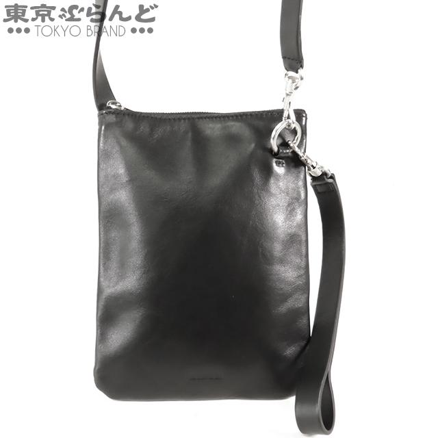 JIL SANDER ジルサンダー フォンケース ブラック 黒 レザー コンパクト 