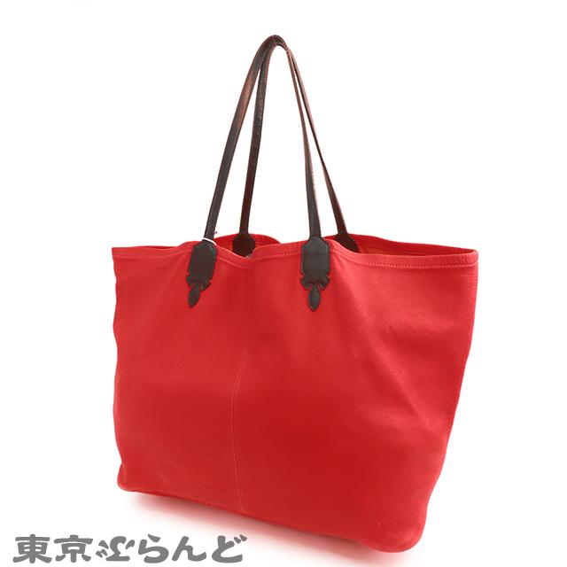 CHROME HEARTS ラージCHクロス ダガージップ トートバッグ 赤 クロムハーツ CHROME HEARTS ルシール レッドxブラック レザー トート