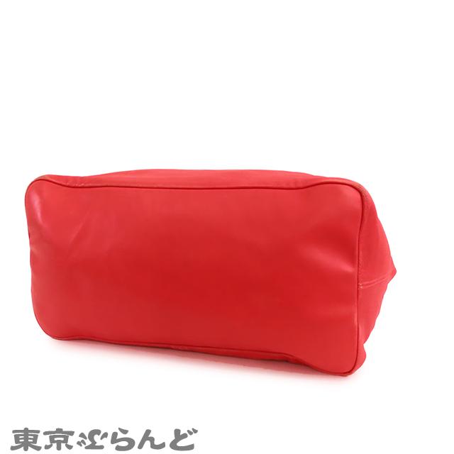 クロムハーツ CHROME HEARTS ルシール レッドxブラック レザー トート