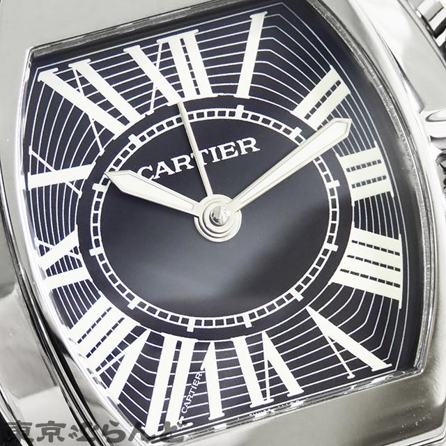 【美品稼働】カルティエ ロードスター トラベルクロック 置時計 Cartier（カルティエ） ロードスター トラベルクロック ブラック SS