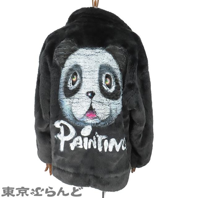 ダブレット doublet ハンド ペイント ファー ジャケット パンダ 
