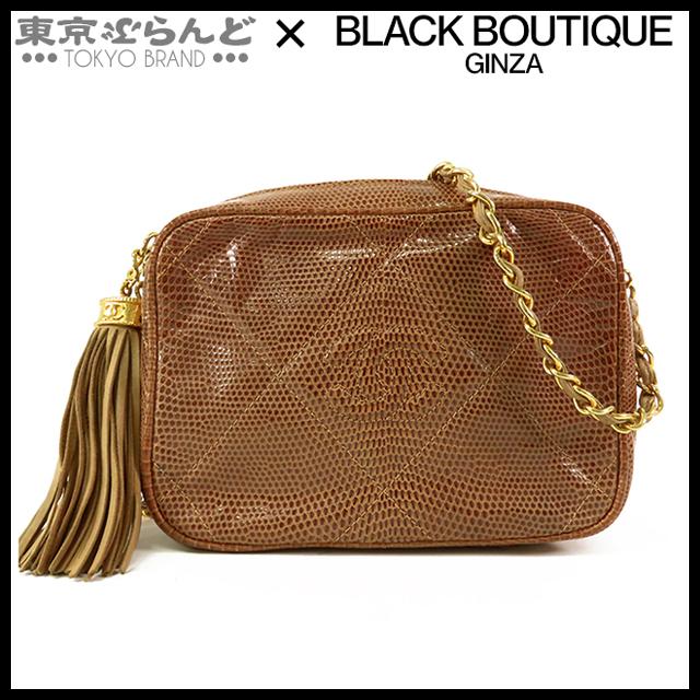 CHANEL（シャネル） リザード タッセル チェーンバッグ 0番台 ブラウン