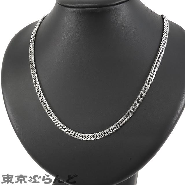 喜平 6面ダブル ネックレス Pt850 6面W 50cm 50.6g 造幣局検定刻印 