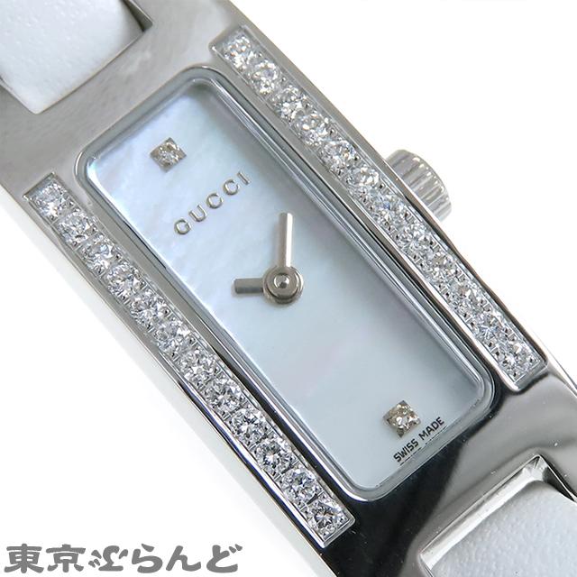 GUCCI（グッチ） スクエア 3900L SS レザー ダイヤモンドベゼル