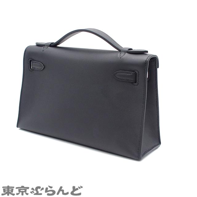 HERMES（エルメス） ポシェットケリー ミニ W刻印 ブラック ゴールド