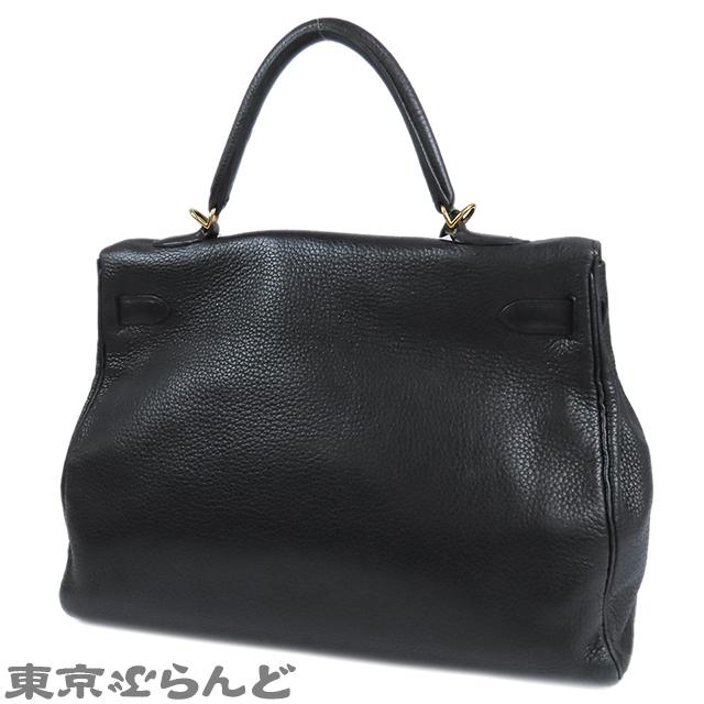 HERMES（エルメス） ケリー 35 内縫い □Q刻印 ブラック ゴールド金具 