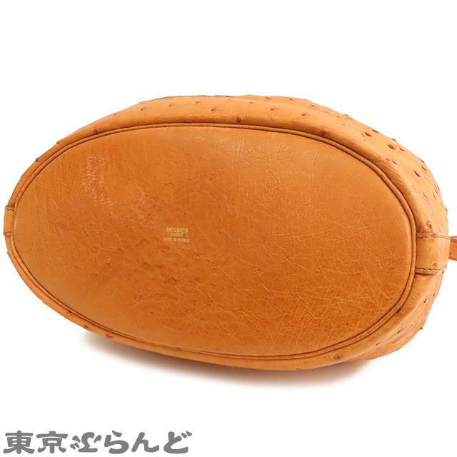 HERMES（エルメス） マーケット PM 〇W刻印 チェスナッツ ゴールド金具