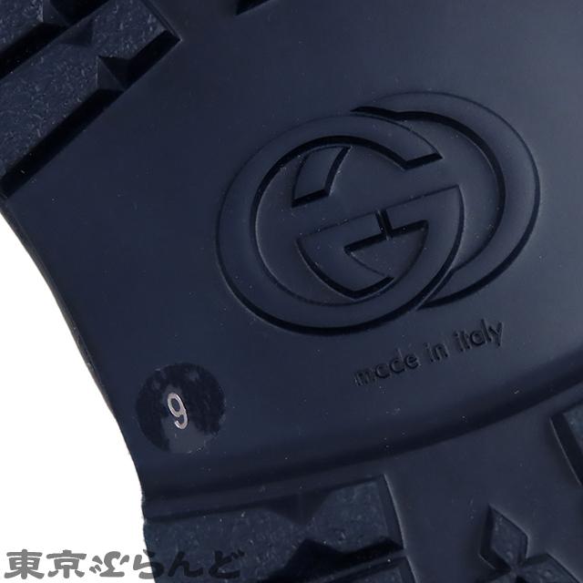 GUCCI（グッチ） ホースビット スリッパ 694249 ネイビーxベージュ GG