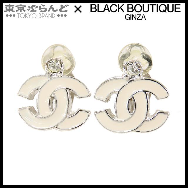 CHANEL（シャネル） ココマーク イヤリング 05P シルバーxホワイト