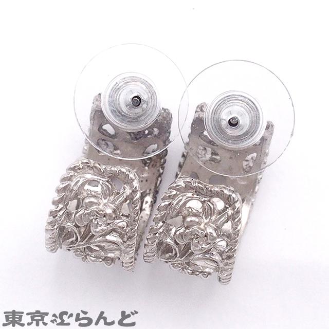 CHANEL シャネル カメリア ココマーク フープピアス B14A