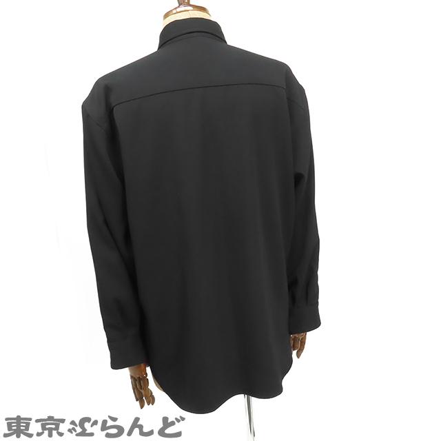 オーラリー AURALEE WOOL MAX GABAGINE SHIRT A9AS03MX ブラック 黒