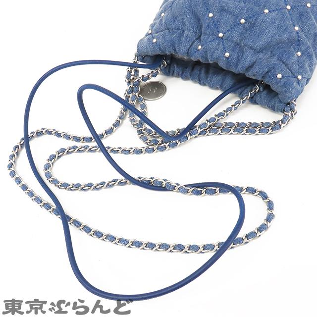 CHANEL シャネル 22 ミニ ハンドバッグ ブルー シルバー金具 CHANEL シャネル 22 ミニ ハンドバッグ ブルー シルバー金具