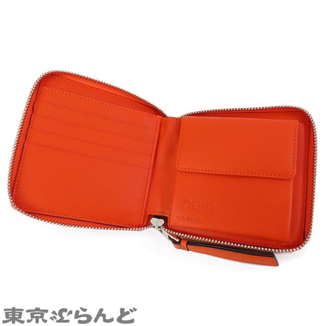 LOEWE（ロエベ） メイズ スクエア ジップ ウォレット 130.30.M88 タンx
