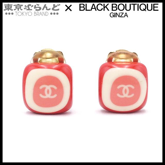 ★CHANEL シャネル イヤリング ココマーク ピンク プラスチック ０３ Ｐ CHANEL（シャネル） スクエア ココマーク ピンク プラスチック
