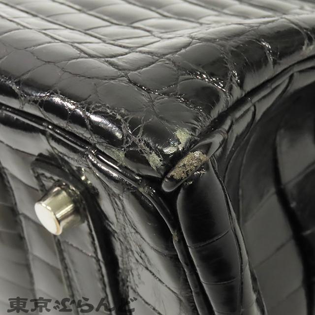 HERMES エルメス バーキン 35 □G刻印 黒 ブラック シルバー金具 HERMES エルメス バーキン 35 □G刻印 黒 ブラック シルバー金具