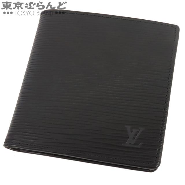 LOUIS VUITTON エピレザー 二つ折り財布 ポルトカルトクレディ 黒LOUIS