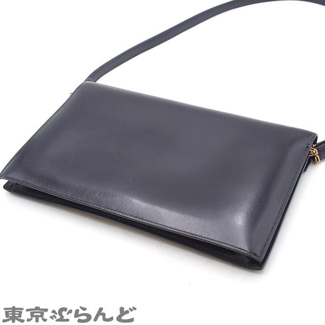 エルメス HERMES ショルダーバッグ ヴィンテージ ボックスカーフ ブラック ゴールド レディース 送料無料【中古】 z8079 エルメス HERMES ドリー ショルダーバッグ ブラック ゴールド金具