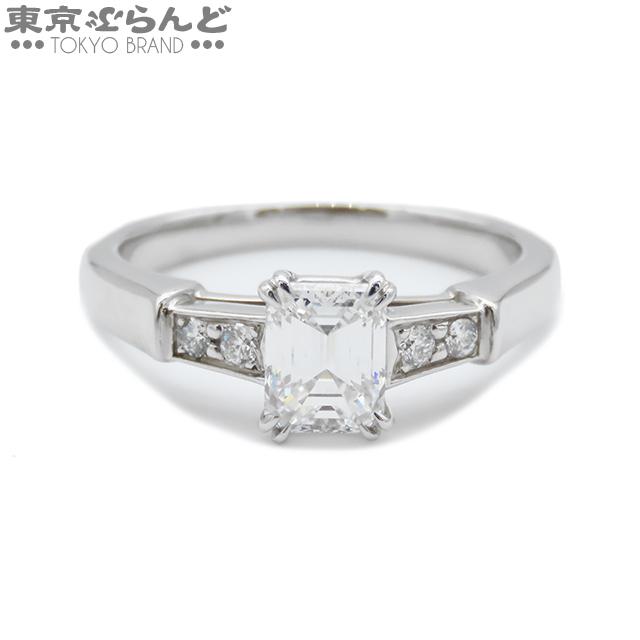 ハリーウィンストン HARRY WINSTON エメラルドカット トリスト リング
