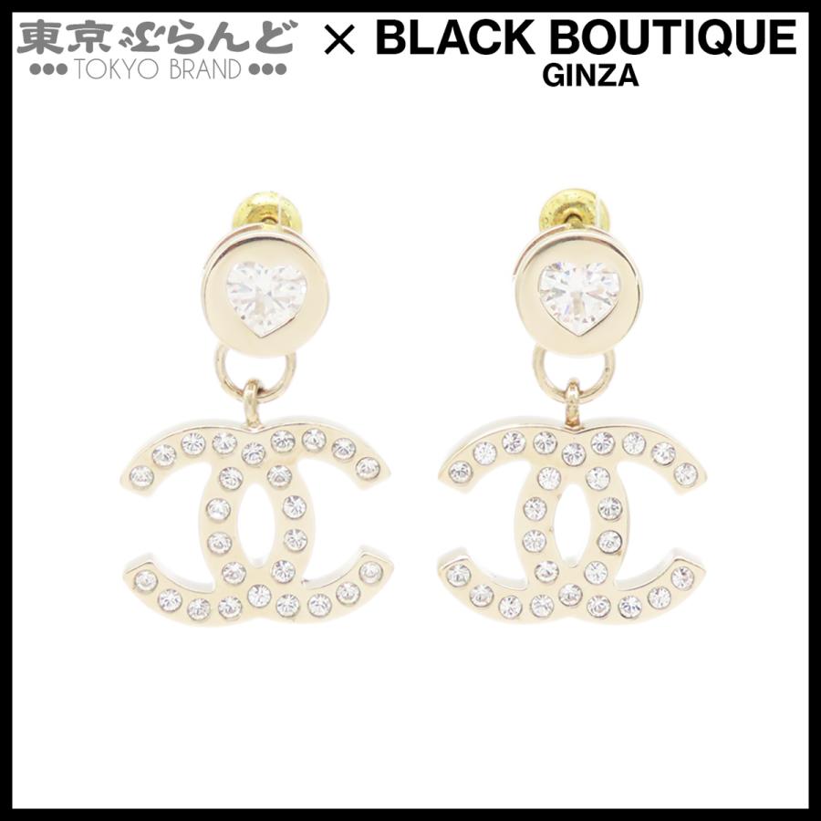 CHANEL（シャネル） ピアス ゴールド メタル ラインストーン ココ