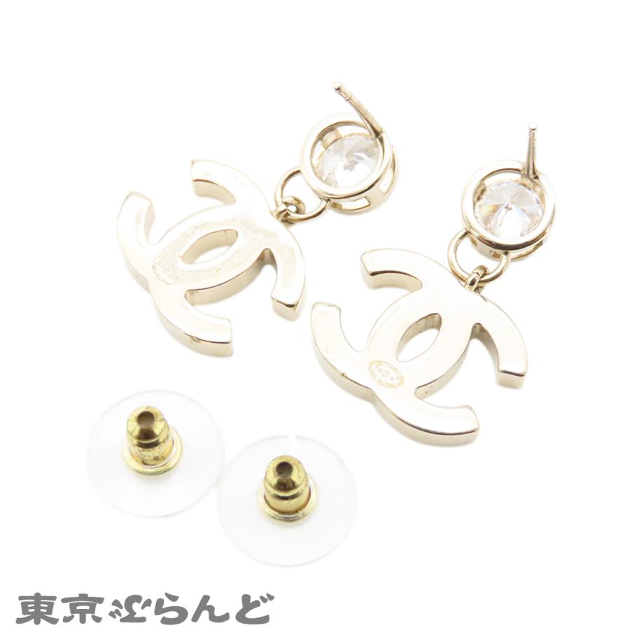 CHANEL（シャネル） ピアス ゴールド メタル ラインストーン ココ