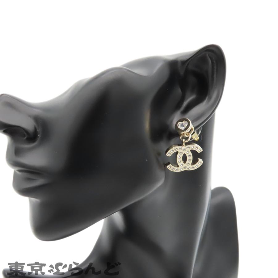 CHANEL（シャネル） ピアス ゴールド メタル ラインストーン ココ