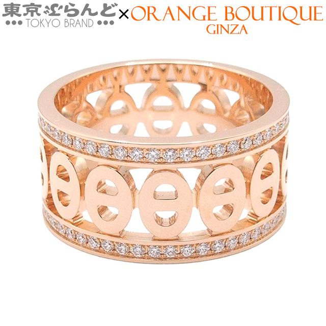 【極美品】シェーヌダンクル ディヴィンヌ リング K18PG 56号 HERMES（エルメス） シェーヌダンクル ディヴィーヌ リング ピンク