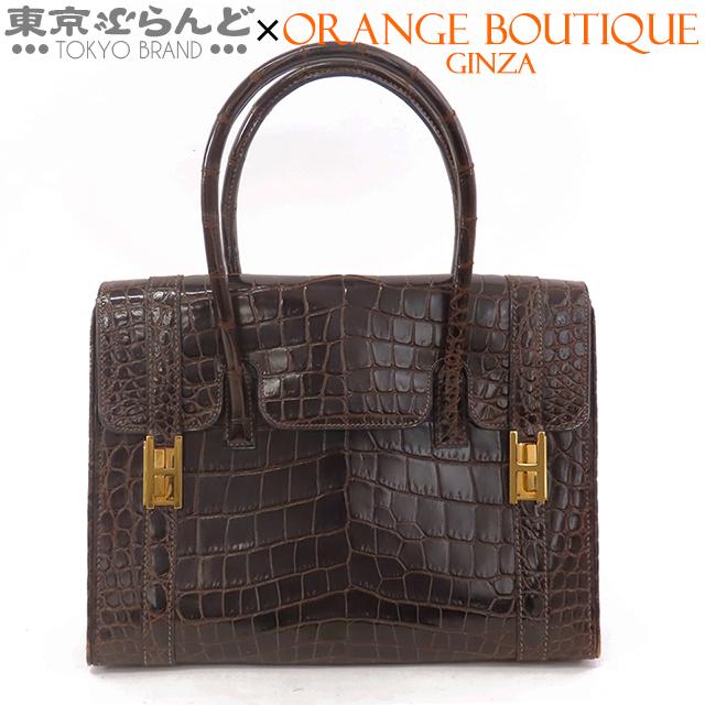 HERMES（エルメス） ドラッグ 27 ○K刻印 ダークブラウン ゴールド金具