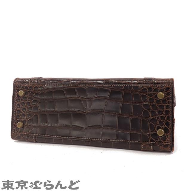 HERMES（エルメス） ドラッグ 27 ○K刻印 ダークブラウン ゴールド金具