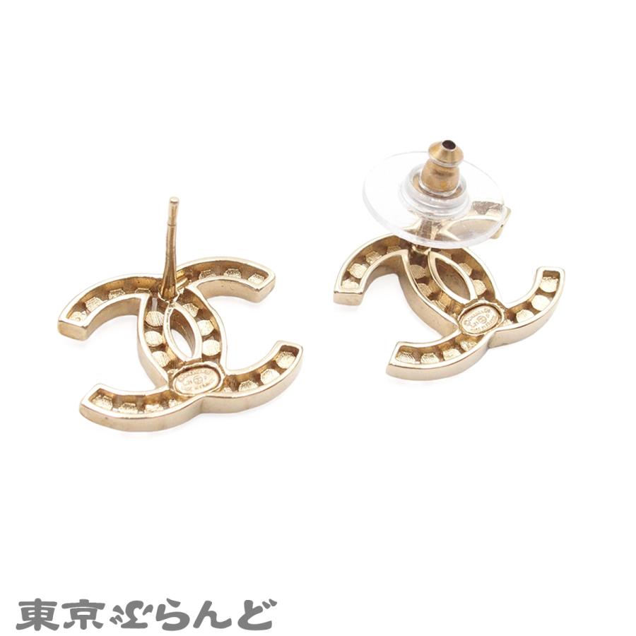 CHANEL（シャネル） ピアス ライトゴールド メタル ココマーク ライン