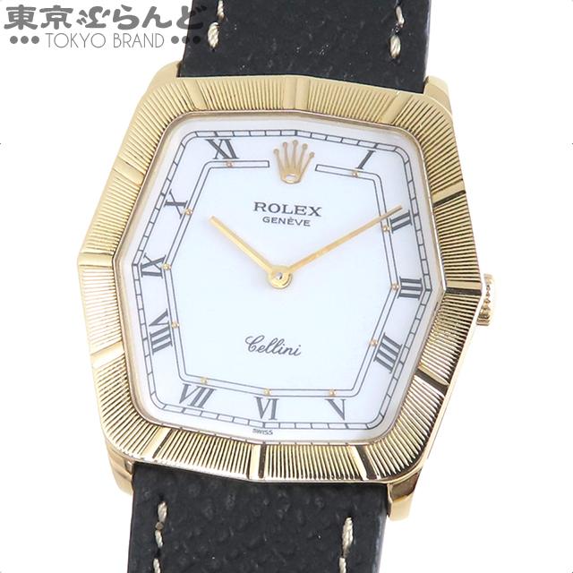ROLEX（ロレックス） チェリーニ 4170 L番 ホワイト K18YG レザー 金