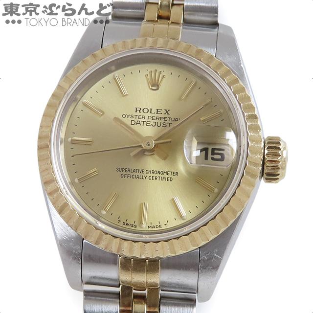 ROLEX ロレックス デイトジャスト 69173 X番 シャンパン SS YG  