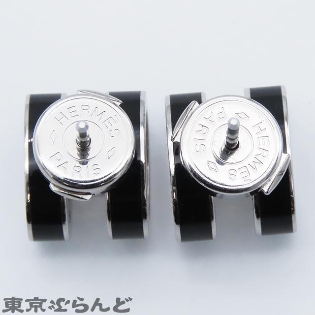 HERMES（エルメス） ポップアッシュ H ピアス シルバーxブラック