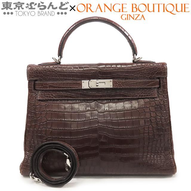 HERMES（エルメス） ケリー 32 □E刻印 ブラウン系 シルバー金具