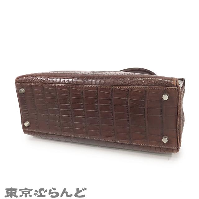 HERMES（エルメス） ケリー 32 □E刻印 ブラウン系 シルバー金具