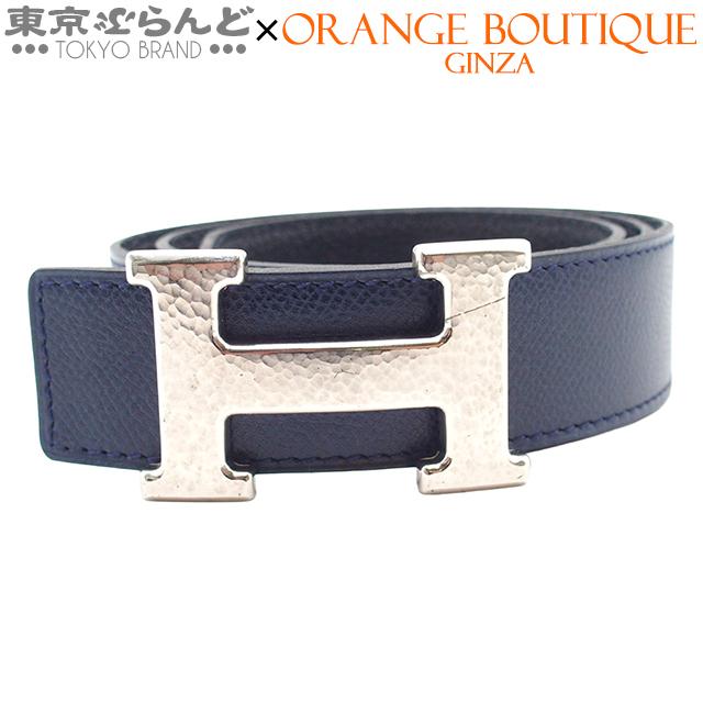 HERMES（エルメス） HERMES Hベルト マルトレ □F刻印 ネイビー 