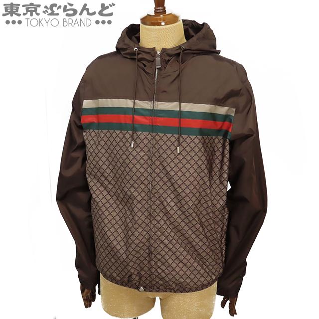 極美品！グッチ ナイロンジャケット ブルゾン GG 総柄 ネイビー 日本S相当 グッチ GG ナイロン ブルゾン 46 メンズ ネイビー OFF THE GRID