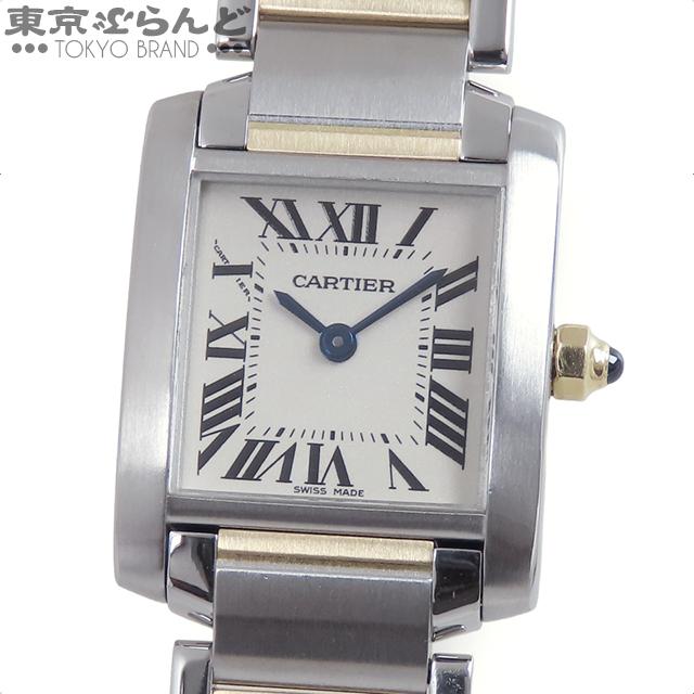 Cartier(カルティエ) 腕時計 タンクフランセーズSM W51007Q4 レディース SS×K18YG アイボリー Cartier（カルティエ） タンクフランセーズSM W51007Q4 アイボリー SS