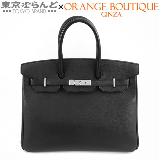 HERMES エルメス バーキン 35 □P刻印 ブラック 黒 シルバー金具 