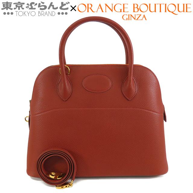 HERMES（エルメス） ボリード 31 □E刻印 茶系 ゴールド金具 トゴ 2WAY