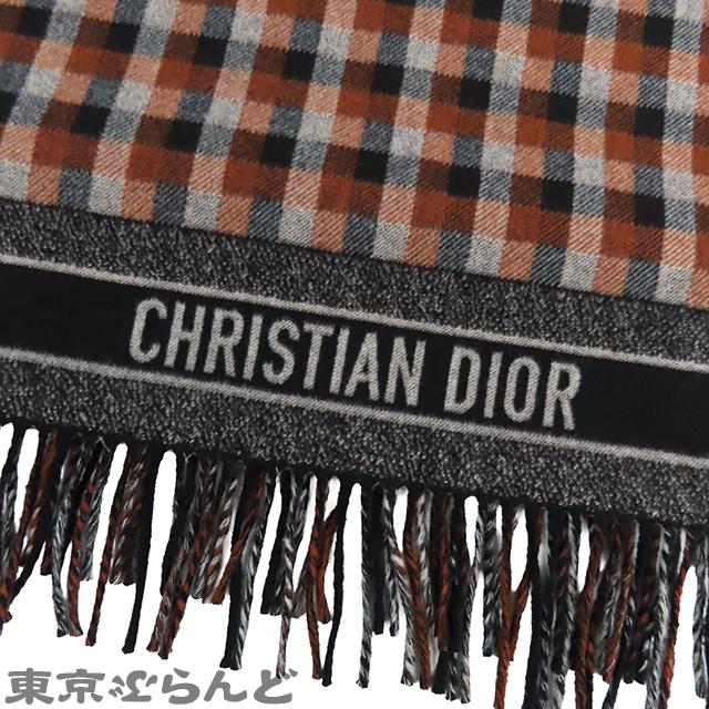 Christian Dior マフラー ダークブラウン クリスチャンディオール Christian Dior マフラー ブラウン ウール