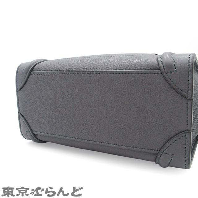 CELINE（セリーヌ） ラゲージ ナノショッパー グレー レザー 2WAY
