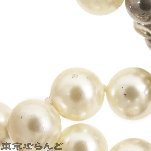CHANEL（シャネル） ロングネックレス シルバーxホワイト フェイク